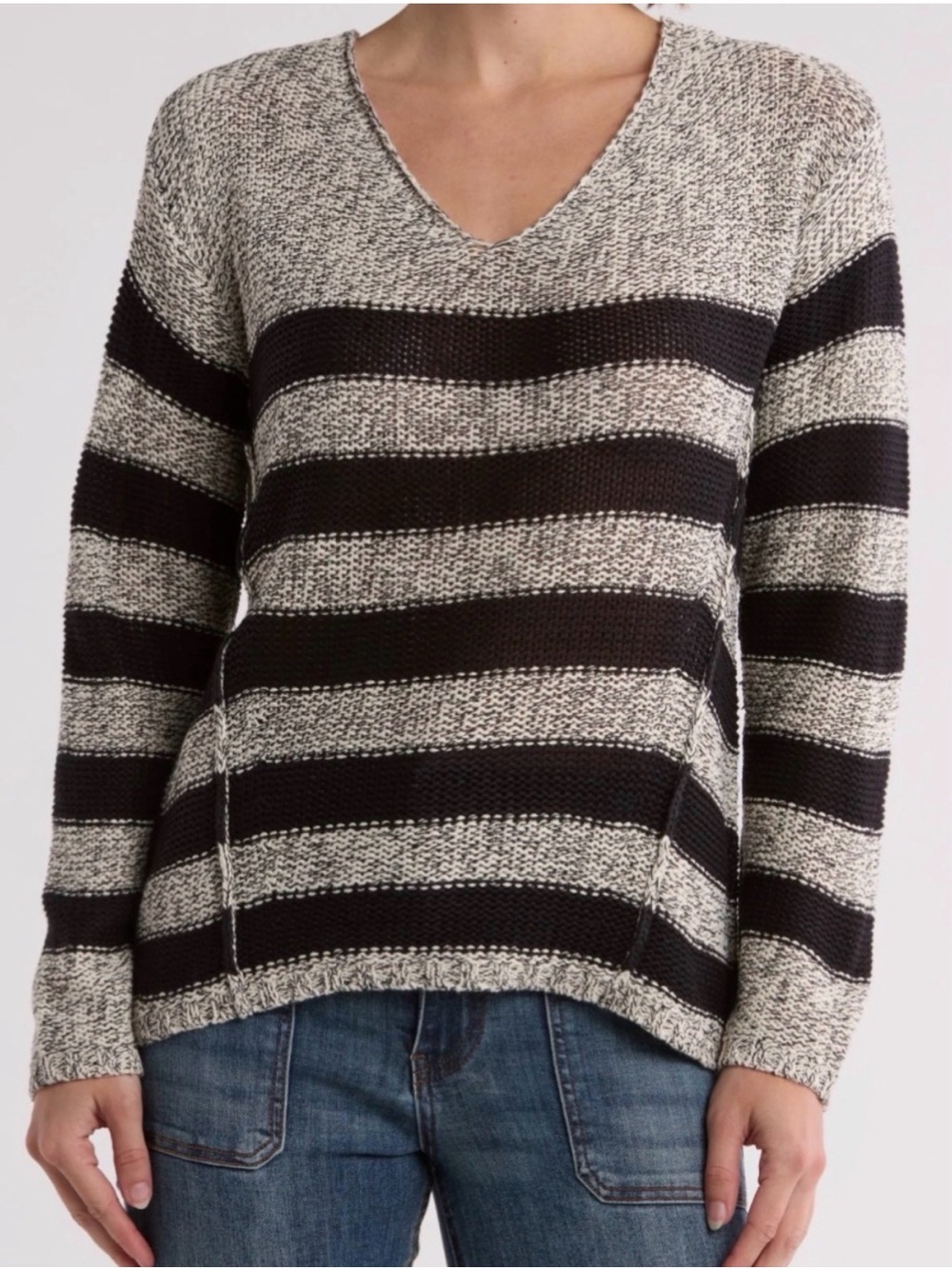 ✨$9✨RDI•V-Neck Elbow Patch Tunic Sweater | Small
